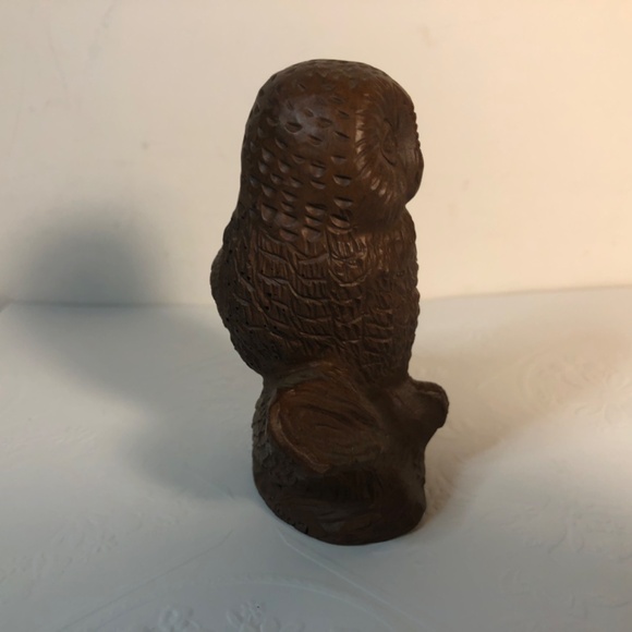 Vtg Red Mill Brown Owl 4" Figurine USA Crushed Pecan Shells Composite 1987 - Picture 6 of 7